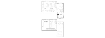A black and white image of a floor plan for a house.