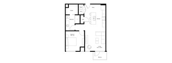 A black and white image of a floor plan for a home.