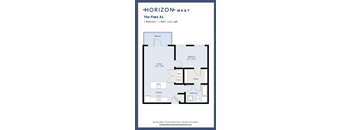 A floor plan for a one bedroom apartment with a balcony.