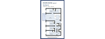 A floor plan for a four bedroom apartment with three bathrooms.