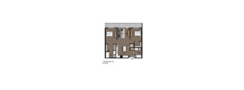 A floor plan of a 2 bedroom apartment.