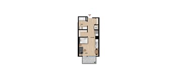 A diagram of a house layout with labeled rooms.