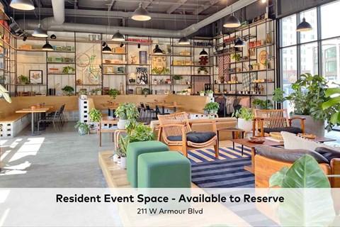 A room with a lot of chairs and tables is available to reserve.