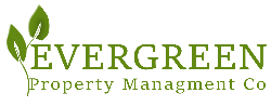 The image is a logo for Evergreen Property Management Co.