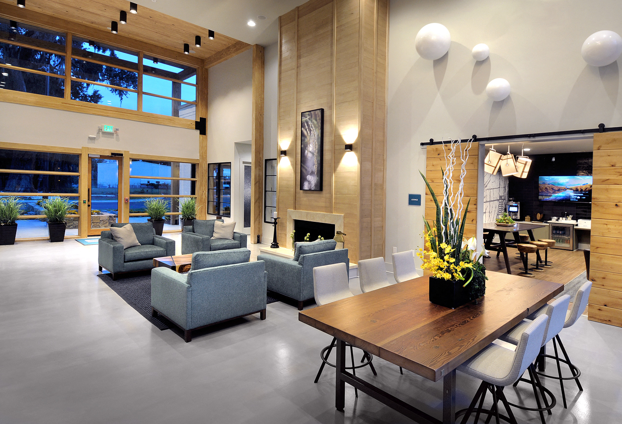 Posh Lounge Area In Clubhouse at The Ellis, Georgia