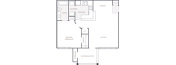 a floor plan of a bedroom apartment