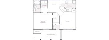 a floor plan of a bedroom apartment