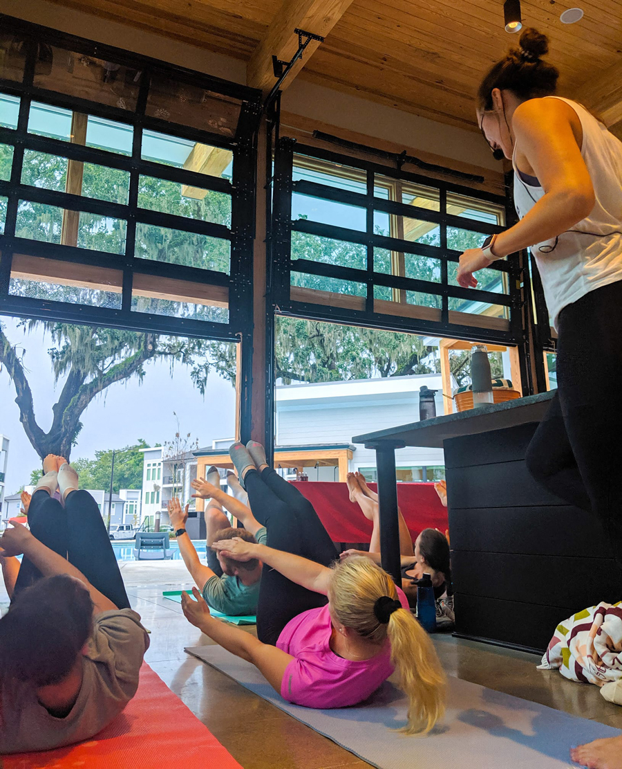 Yoga/Stretch Area at The Ellis, Savannah, Georgia
