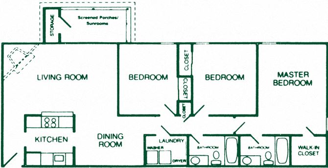 3 Bedroom 2 Bath Deluxe