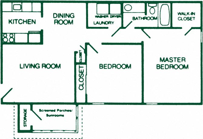 2 Bedroom 1 Bath