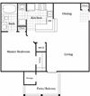1 bedroom 1 bathroom floor plan A 1 bedroom 1 bathroom floor plan A at The Columns at Coldbrook Station, Port Wentworth