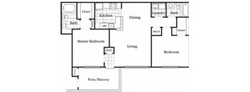 2 Bedroom 2 Bath Standard at Houma Highlands, Houma, LA