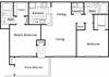 2 Bedroom 2 Bath Deluxe 2 Bedroom 2 Bath Deluxe at Houma Highlands, Houma, 70360
