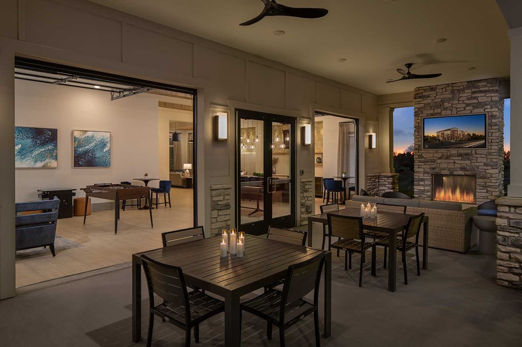 Fireplace Lounge at The Corwyn South Point, McDonough, Georgia