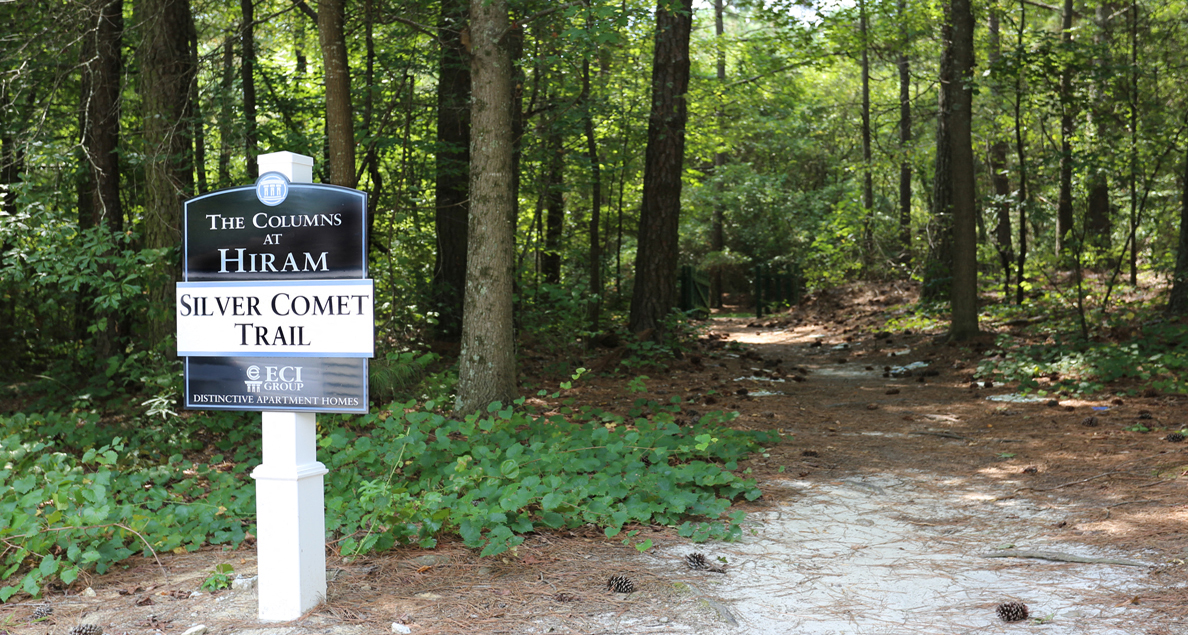 Silver Comet Trail entrance at The Columns at Hiram, GA