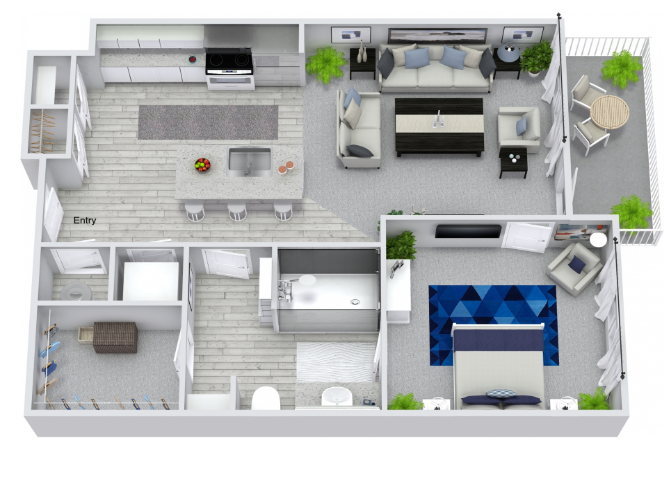 A1 Floor Plan at The Columns on Main, Spring Hill, TN