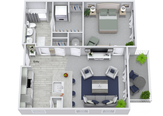A2 Floor Plan at The Columns on Main, Spring Hill