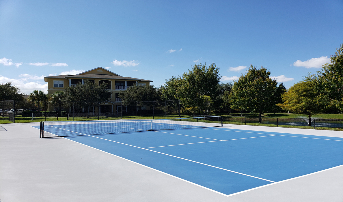 Desirable community tennis courts at The Columns at Bear Creek, New Port Richey, FL