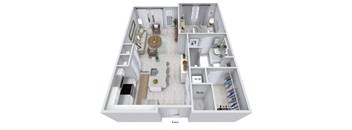 The Corwyn South Point 1B Floorplan 1 Bedroom 1 Bath at The Corwyn South Point, McDonough, GA, 30253