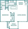 798 sq.ft. 1 bedroom apartment floor plan at The Columns at Pilgrim Mill. 798 sq.ft. 1 bedroom apartment floor plan at The Columns at Pilgrim Mill. at The Columns at Pilgrim Mill, Cumming, Georgia