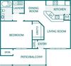 943 sq.ft. 1 bedroom apartment floor plan A at The Columns at Pilgrim Mill. 943 sq.ft. 1 bedroom apartment floor plan A at The Columns at Pilgrim Mill. at The Columns at Pilgrim Mill, Cumming