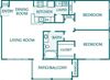 1133 sq.ft. 2 bedroom apartment floor plan at The Columns at Pilgrim Mill. 1133 sq.ft. 2 bedroom apartment floor plan at The Columns at Pilgrim Mill. at The Columns at Pilgrim Mill, Georgia