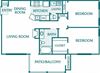 1,131 sq.ft. 2 bedroom apartment floor plan at The Columns at Club Drive. 1,131 sq.ft. 2 bedroom apartment floor plan at The Columns at Club Drive, Duluth, GA