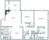 1366 sq.ft. 2 bedroom apartment floor plan at The Columns at Lake Ridge. 1366 sq.ft. 2 bedroom apartment floor plan at The Columns at Lake Ridge.at The Columns at Lake Ridge, Dunwoody