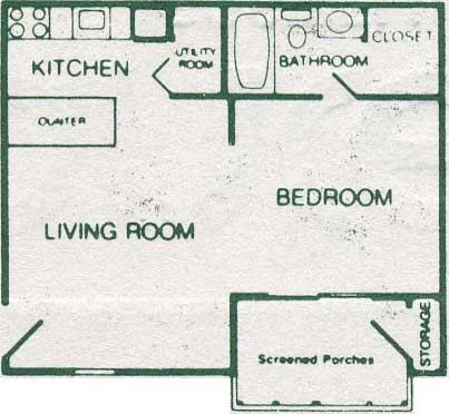 0 bedroom apartment floor plan at Concepts 21 the Corners. Studio