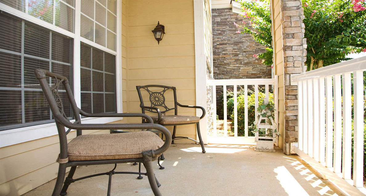 Balcony patio at The Fairways at Jennings Mill, Athens