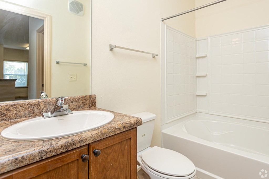 Well-lit bathroom at Houma Highlands, Houma, LA