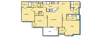 3 Bed 2 Bath Floor Plan at Houma Highlands, Houma, Louisiana