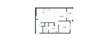 A1 Floor Plan at Makara Orlando, Florida, 32817