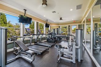 the gym at the whispering winds apartments in pearland, tx - Photo Gallery 5