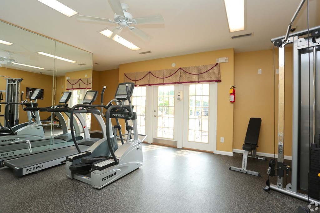 Resident fitness center at The Columns at Paxton Lane, Lilburn, GA