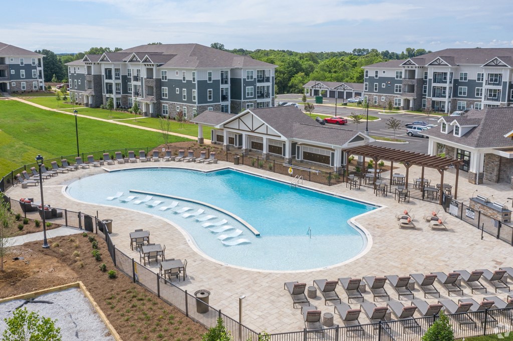 Building and Swimming Pool at The Columns on Main, Tennessee, 37174