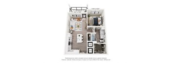 a floor plan of a bedroom with a bathroom and a living room