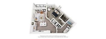 the outlook floor plan  455 sq ft
