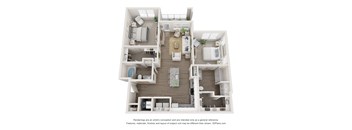 a floor plan of the villas at houston levee west apartments in cordova,
