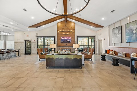 the preserve at ballantyne commons clubhouse living room