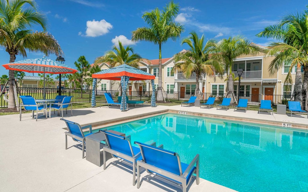 our apartments showcase a swimming pool