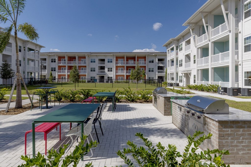 Outdoor Grill With Intimate Seating Area at Makara Orlando, Florida, 32817