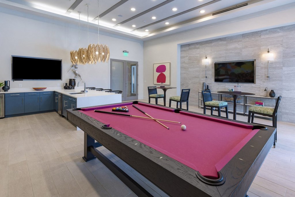 Billiards Table In Clubhouse at Makara Orlando, Orlando
