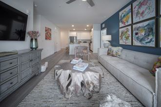 Living Room With Kitchen View Living Room With Kitchen View at Makara Orlando, Florida, 32817