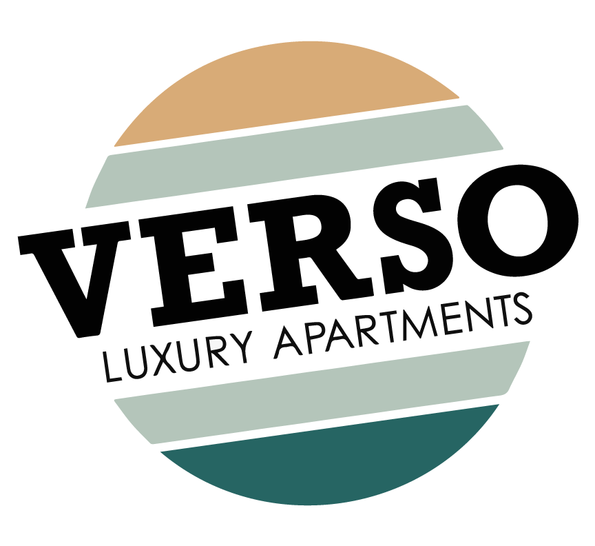 a logo for verso luxury apartments at Verso Apartments, Davenport