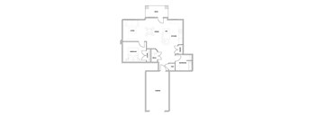 A floor plan of a house with a garage.