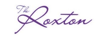 The image displays the text "The Roxton" in a stylized purple font.