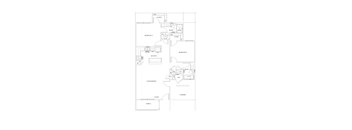 A floor plan of a house with labeled rooms.