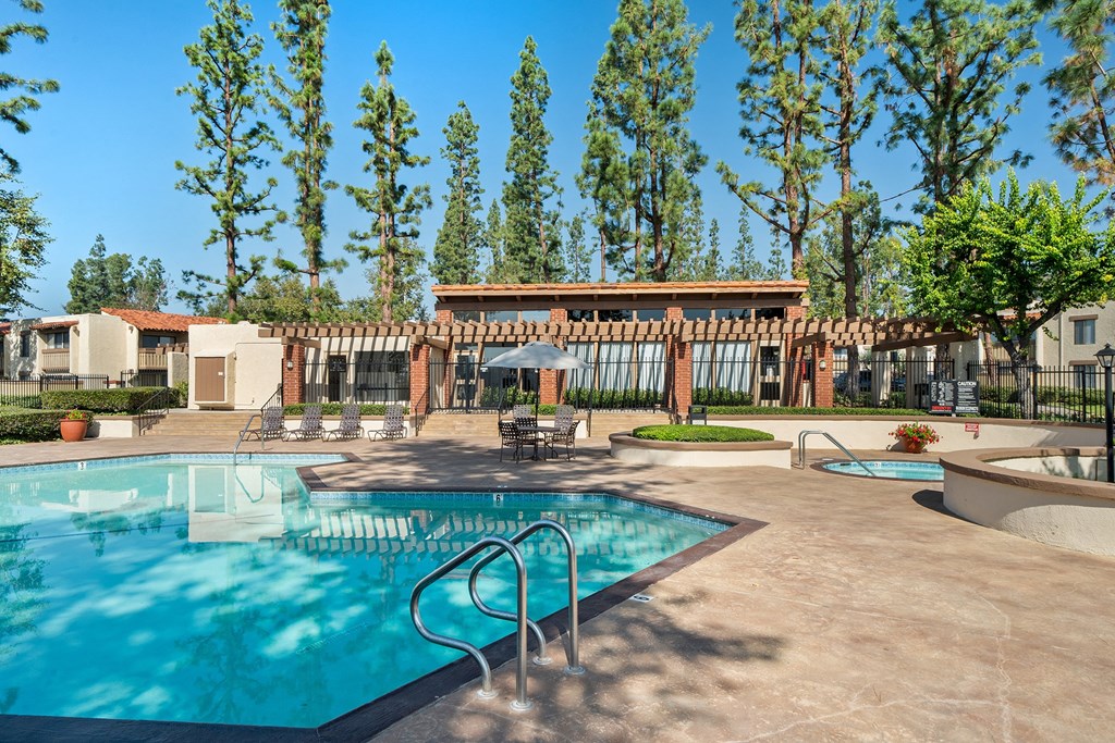 the swimming pool at our apartments