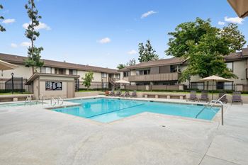 the swimming pool at our apartments